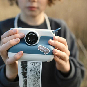 Камера с моментальной печатью КИДИВУЛЬФ (KIDYWOLF), синяя